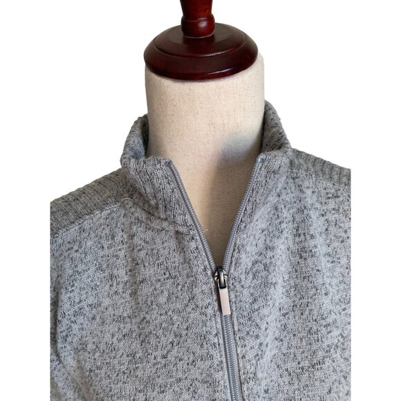 TELLURIDE CLOTHING CO 1/4 ZIP MOCK NECK GRAY FLEECE PULLOVER SMALL Men's Sweater - Picture 2 of 8